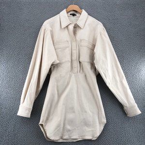 Elegant Cream Long Sleeve Dress